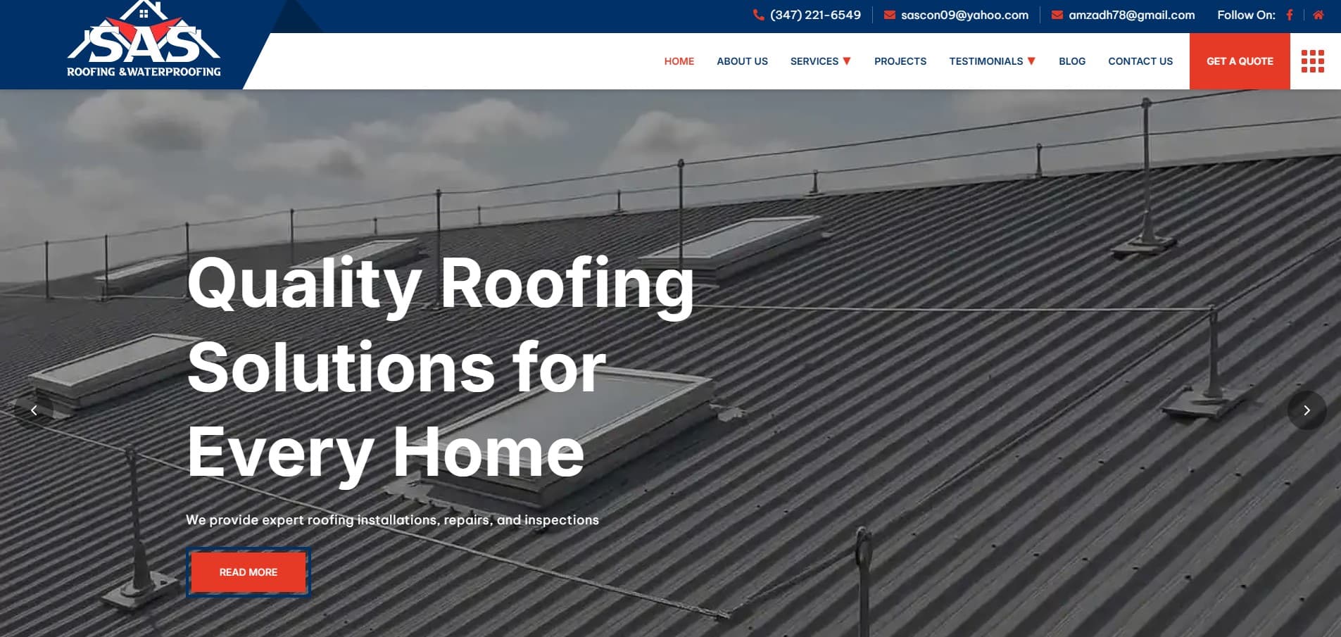 Sasroofing & Waterproofing banner